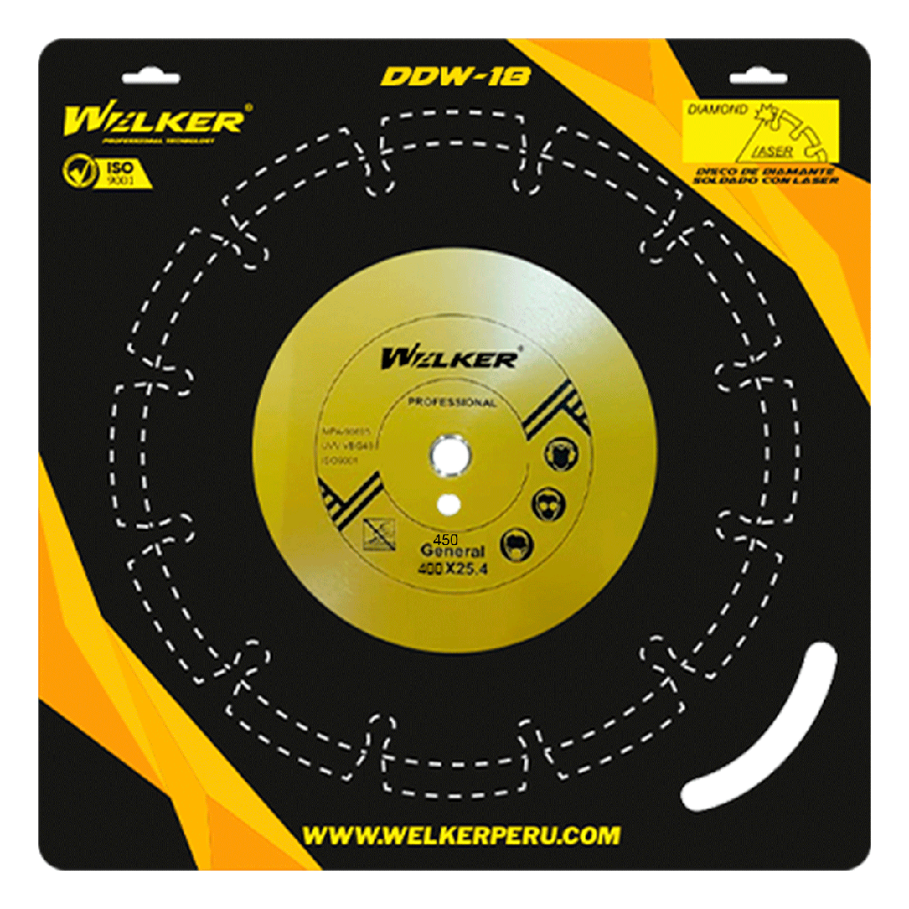 DISCO DIAMANTADO SEGMENTADO 18" - 450MM GENERAL PORPUSE - WELKER