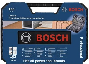 JUEGO DE BROCAS (103PZAS) PARA TALADRO Y ATORNILLADOR TIN SET 103 PZ - BOSCH