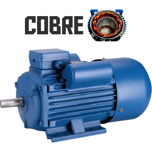 MOTOR MONOFASICO BAJA 5.0HP - 100% COBRE /YC132M-4 - WELKER