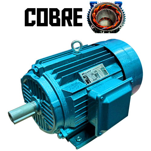 MOTOR TRIFASICO BAJA 7.5HP - 100% COBRE / Y132S-4 - WELKER