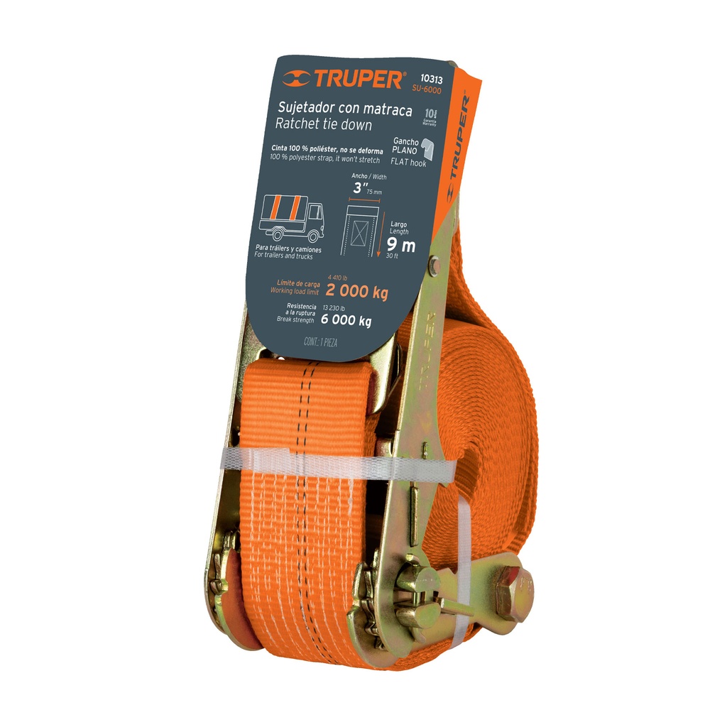 SUJETADOR DE CARGA MAX. 6000KG. 9M # 10313 - TRUPER