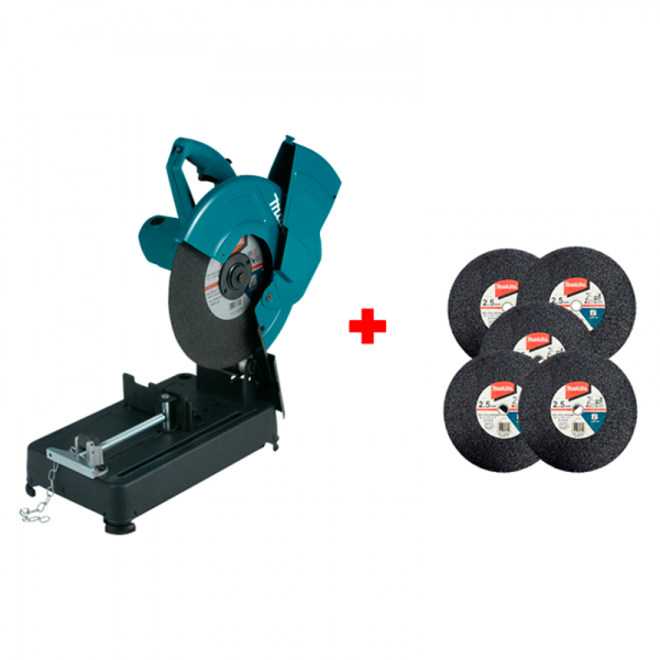 CO-LW1401-0722 TRONZADORA 14" 2200W LW1401 + 5 DISCOS B-64565-5 - MAKITA