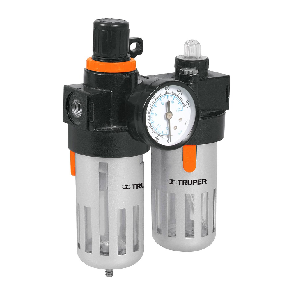 UNIDAD MANTENIM. FILTRO Y LUBRICADOR (FRL)1/4" #19238 - TRUPER