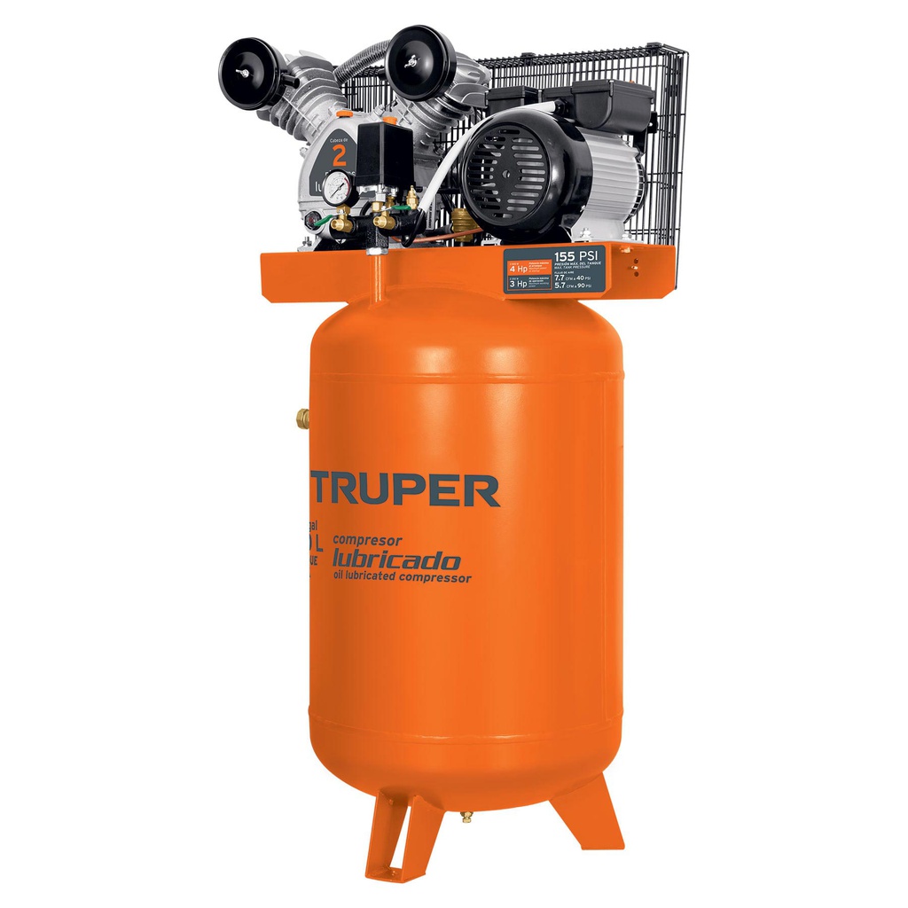 COMPRESORA DE AIRE VERTICAL 120 LITROS 4.0HP (#102131) - TRUPER