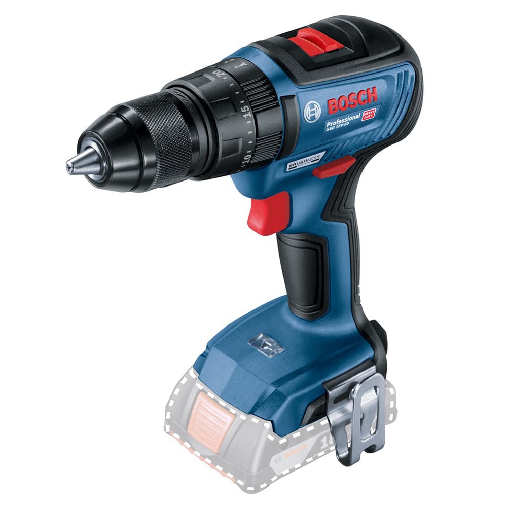 TALADRO PERC. A BATERIA BARETOOL (#GSB 18V-50) - BOSCH