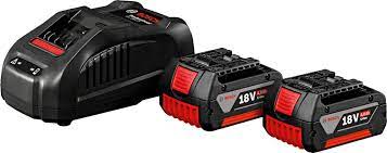 KIT DE 2 BATERIAS GBA 18V 4,0Ah + CARGADOR RAPIDO GAL 1880 CV (#1600A015TC) - BOSCH
