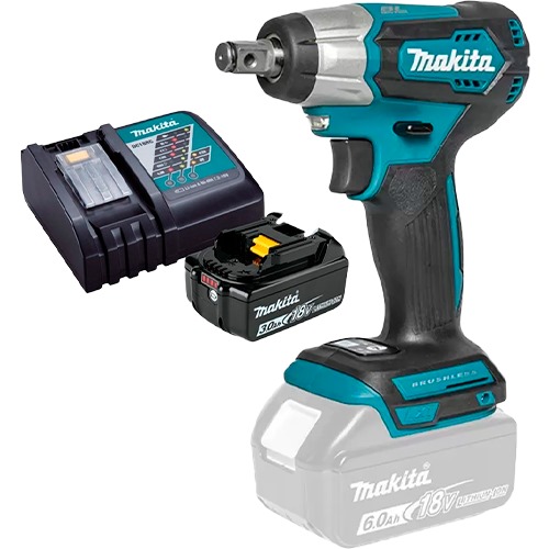 LLAVE DE IMPACTO 1/2" 18V 2VEL.  DTW181Z  C/BAT 3.0Ah + CARGADOR - MAKITA
