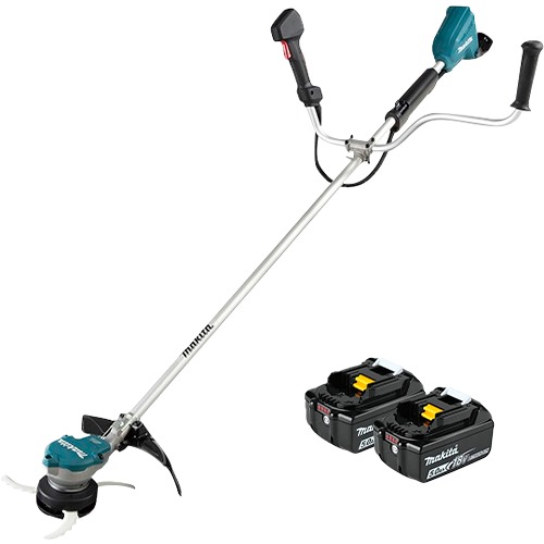 DESBROZADORA MANGO "U" 350MM  DUR368AZ C/ 2 BAT 18V LXT 5.0AH + CARGADOR - MAKITA