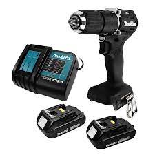 TALADRO PERCUTOR NEGRO 1/2" LXT 18V DHP487YX2B C/ CARGADOR Y 2BAT. 1.5Ah MAKITA