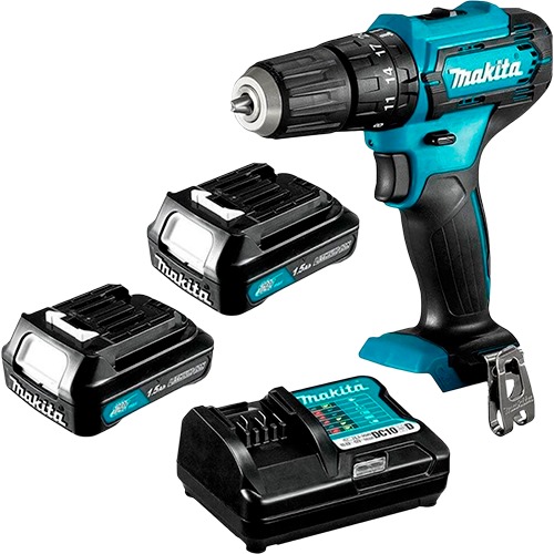 TALADRO PERCUTOR 3/8" 12V HP33DWYX3 C/ 2 BAT. Y CARGADOR MAKITA