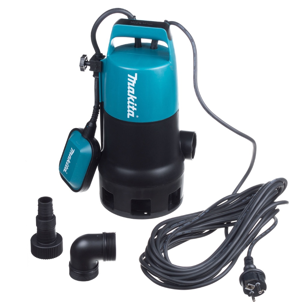 BOMBA SUMERGIBLE (AGUAS TURBIAS) 1100W/240L/10M ALT./5M PROF. PF1010 - MAKITA