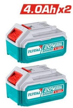 KIT 2BATERIAS 20V 4.0Ah LI-Ion #TOSLI240312 - TOTAL