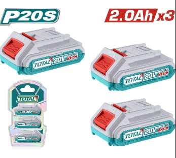 KIT 3BATERIAS ION DE LITIO 20V / 2.0Ah  #TOSLI240311 - TOTAL