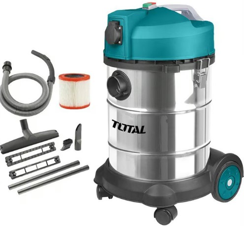 ASPIRADORA ELECTRICA 1400W 30LT TANQUE D/METAL #TVC14301 - TOTAL