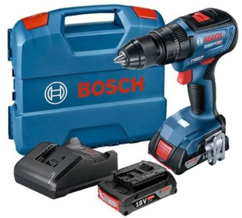 TALADRO PERCUTOR +2BATERIAS 2.0AH C/MALETA L-CASE (#GSB 18V-50) - BOSCH