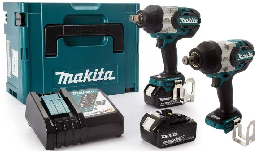 (#CO-DTW1002RTJ-0924) LLAVE DE IMPACTO DE 1/2" +2BAT 5.0AH + CARGADOR (#DTW1002RTJ) + LLAVE DE IMPACTO 3/4" (#DTW1001Z) - MAKITA