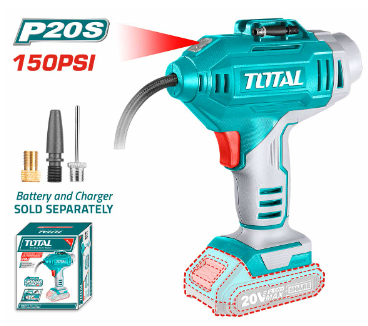 COMPRESORA DE AIRE  PARA AUTO 20V 150PSI  (EQUIPO SOLO) #TACLI2018 - TOTAL