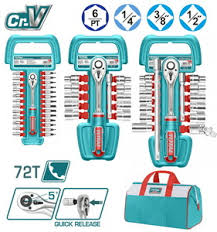 JGO x57 PCS DADOS 1/2" + 1/4" + 3/8" C/CHICHARRA #TOS23092 - TOTAL