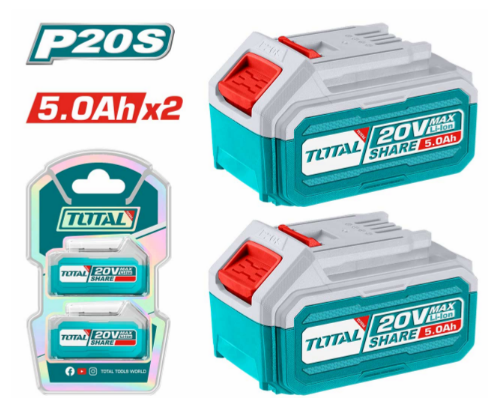 PACK 2 BATERIAS ION DE LITIO 20V /5.0Ah  #TOSLI240464 - TOTAL