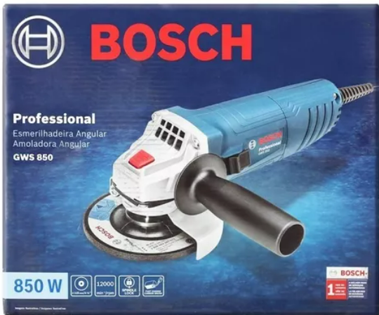 ESMERIL ANGULAR PROFESIONAL 4.1/2" 850W C/CAJA (#GWS 850 M14) - BOSCH
