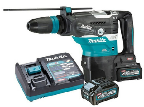 MARTILLO PERFORADOR XGT 40VMAX HR003G+ 2BAT. 5.0AH BL4050F 632R45-4 + CARGADOR DC40RA 630B63-0 - MAKITA