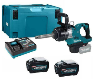 LLAVE DE IMPACTO 1" 3150NM 40V MAX ENCASTRE LARGO TW010GT201 C/2BAT 5.0AH BL4050F - MAKITA