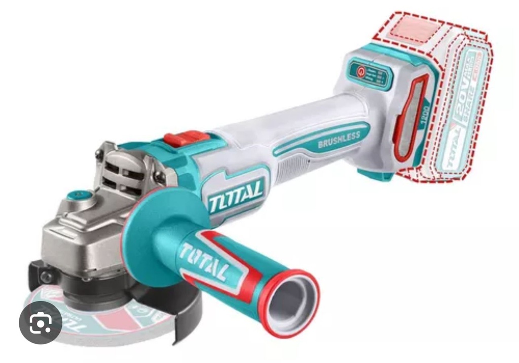 AMOLADORA ANGULAR INDUSTRIAL 4-1/2" 20V (CABEZAL SOLO) #TAGLI221153 - TOTAL