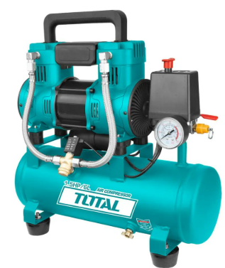 COMPRESORA DE AIRE 6 LITROS SILENCIOSA 1.5HP (#TCS1110062-5) - TOTAL