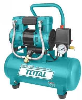 COMPRESORA DE AIRE 15 LITROS SILENCIOSA 1.5HP (#TCS1110152-5) - TOTAL