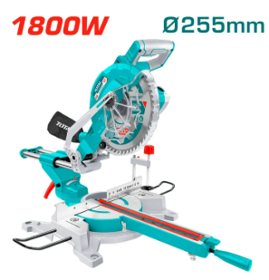 SIERRA INGLETEADORA TELESCOPICA INDUSTRIAL 10" / 1800W #TS421825517 - TOTAL