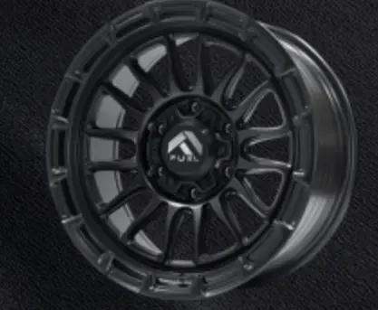 JUEGO AROS CAMIONETA (17"x8.5) (6x139.7)  20 110 MATTE BLACK W/GLOSS BLACK LIP  #HX252 - ZEHLENDORF