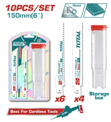 JGO CUCHILLA P/SIERRA SABLE BIMETALICA 10PCS 150MM #TAC521002 - TOTAL  