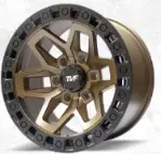 JUEGO AROS (17"x9.0) (6x139.7) - 12 110.1 BURNT BRONZE W/ MATTE BLACK LIP #H5421 - ZEHLENDORF