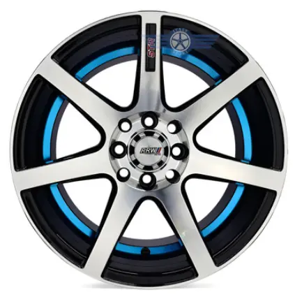 JUEGO AROS AUTOS (14"x7.0) (4x100/114.3) 73.1 MATT BLACK + UNDER CUT #RGW143 -  ZEHLENDORF