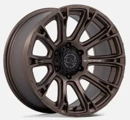 JUEGO AROS CAMIONETA (17"x8.5) (6x139.7) 20 110 BURNT BRONZE W/ MATTE BLACK LIP #HX252 - ZEHLENDORF