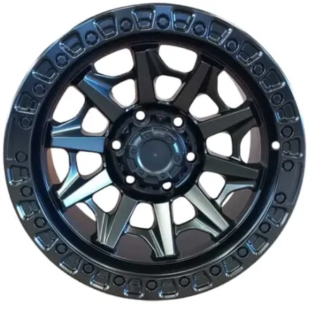 JUEGO AROS CAMIONETA (17"x9.0) (6x139.7/110.1)  MATT BLACK #1004X/(ZH83) - ZEHLENDORF