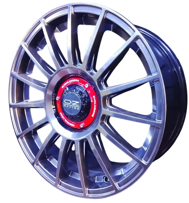 JUEGO AROS (17"x7.5) (10x100/114.3) 40 73.1 HYPER BLACK #F7728 - ZEHLENDORF
