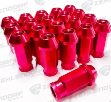 TUERCA FORJADA TUBULAR DE ALUMINIO ROJO 12mmX1.50 (20 PIEZAS) - ZEHLENDORF