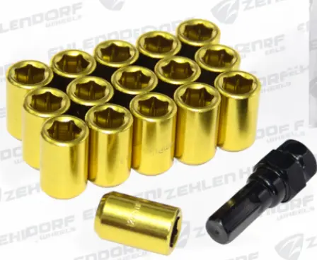 SET DE TUERCAS TUBULARES DORADO 12mmX1.50 - ZEHLENDORF