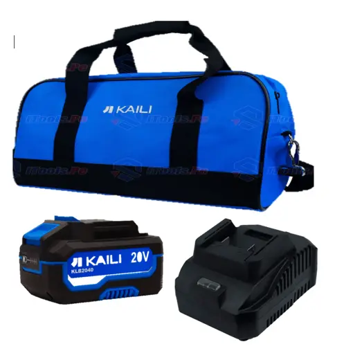 CARGADOR DE BATERIA #KLC-2080 + BATERIA ION DE LITIO 20V 4.0AH #KLB-2040 + MALETIN #KLB-001 - KAILI