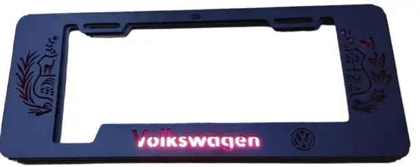 PORTAPLACA ALUMINIO EUROPEA VOLKSWAGEN ESCUDO ROJO #JET EURO 44V - SPARCO
