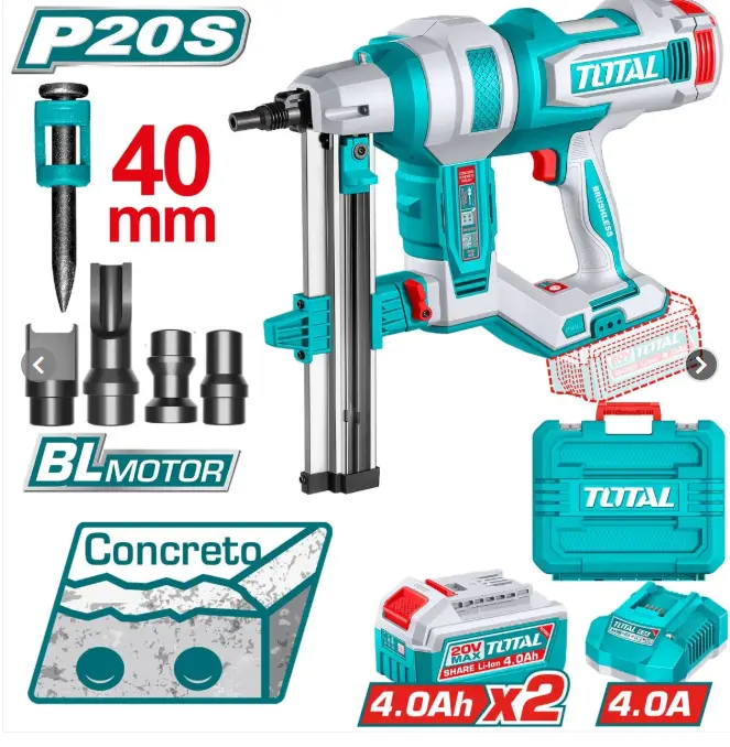 CLAVADORA DE CONCRETO DE 20V BLMOTO R:15 400NM + ACESORIOS #TCNLI9008 - TOTAL