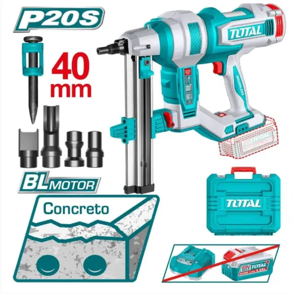 CLAVADORA PARA HORMIGON DE 20V BLMOTO R:15 400NM + ACESORIOS (EQUIPO SOLO) #TCNLI9005 - TOTAL