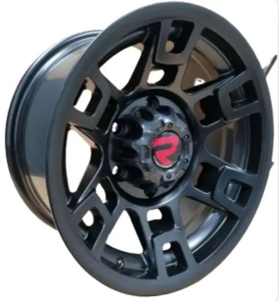 JUEGO DE AROS (15"x8.0)(6x139.7) - ET 0 CB 106.1 SATTIN MATE BLACK #IH-TRD - ROMAX 