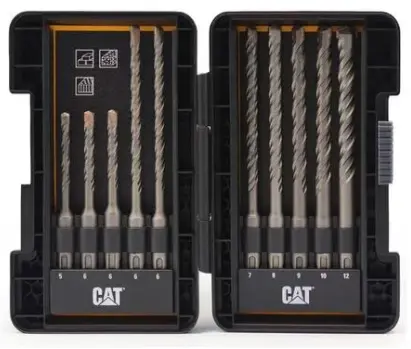 SET DE BROCAS SDS PLUS (10 PIEZAS) #DA03901 - CAT 
