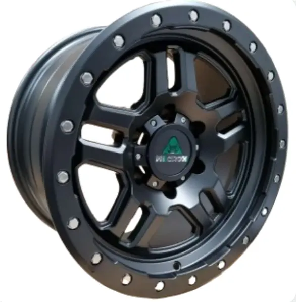 JUEGO DE AROS (17"x9.0)(6x139.7) ET 0 CB 110.1 MATT BLACK+RIVETS #X189017 - #1805 - WILCROXX