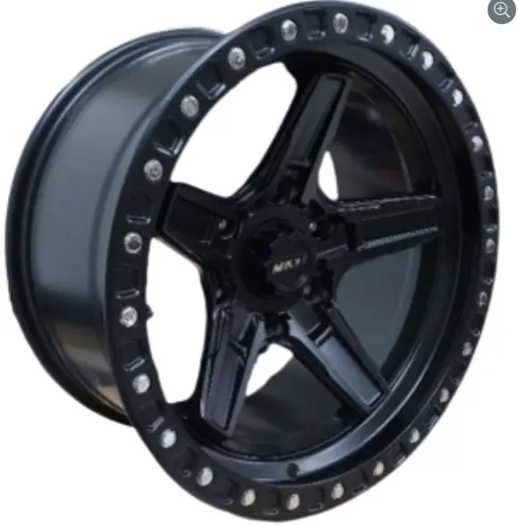 JUEGO DE AROS (17"x9.0)(6x139.7) SATTIN MATT BLACK #1795 #QC1260 - ROMAX