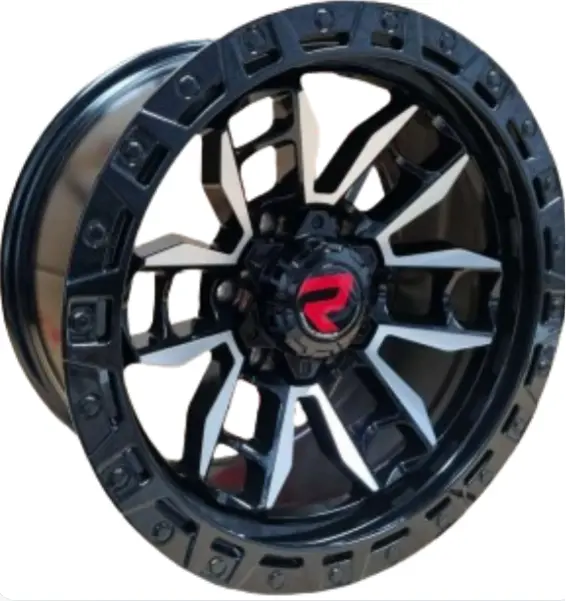 JUEGO DE AROS (17"x9.0)(6x139.7) SATTIN MATT BLACK #17108 #QC1260 - ROMAX