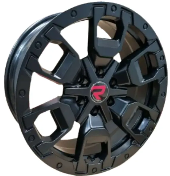 JUEGO DE AROS (17"x7.5)(6x114.3) ET 30 CB 66.1 MATTE BLACK #1734 #DX322 - ROMAX