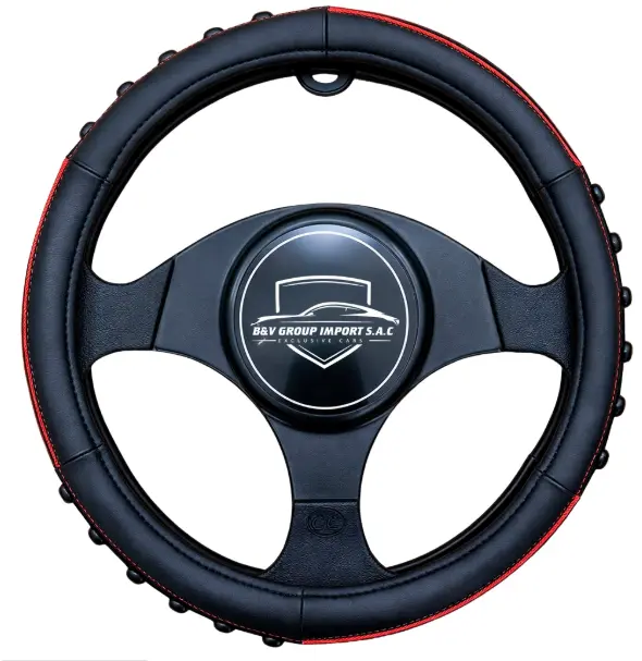 FORRO DE VOLANTE DE VEHÍCULO BORDE ROJO (38 CM) #1055005 - B&V 